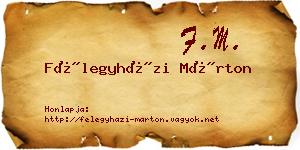 Félegyházi Márton névjegykártya